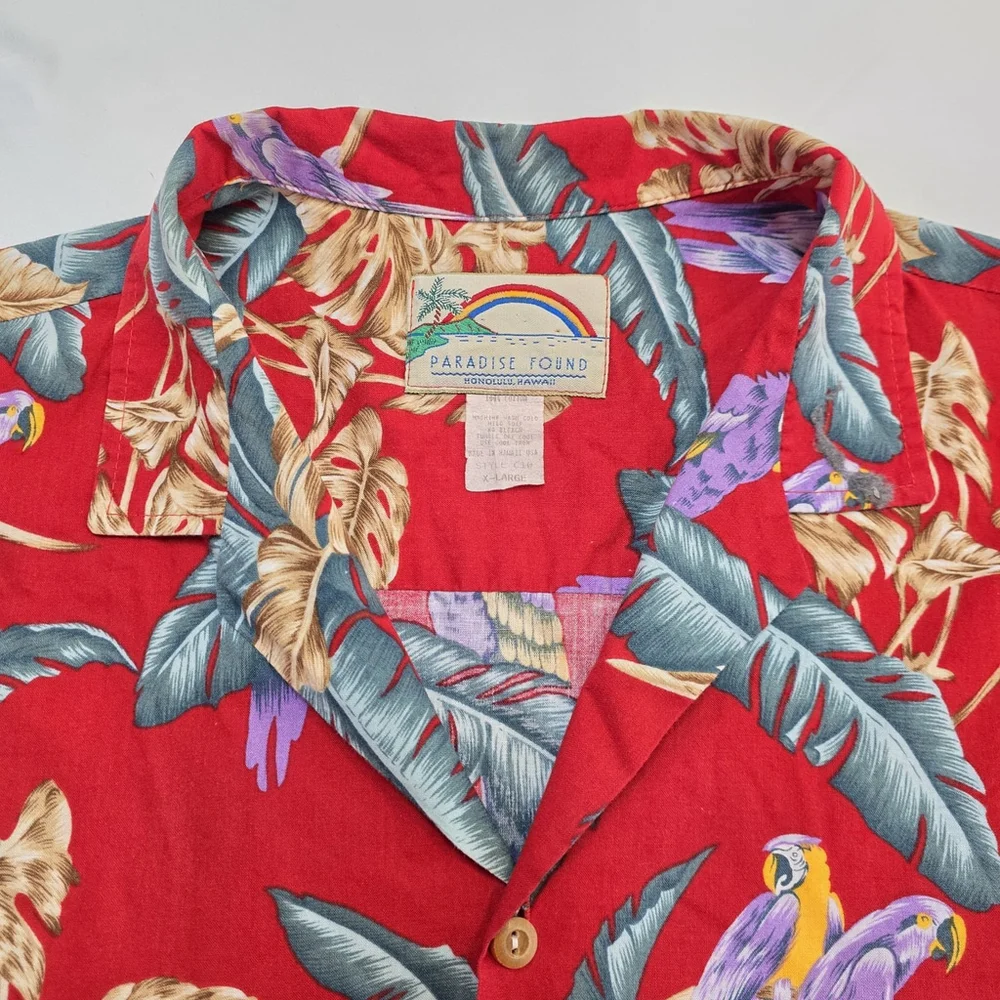 VTG Magnum PI Paradise Found SS Men XL Red Parrot Hawaii 1993 Hawaii Collector - Picture 7 of 12